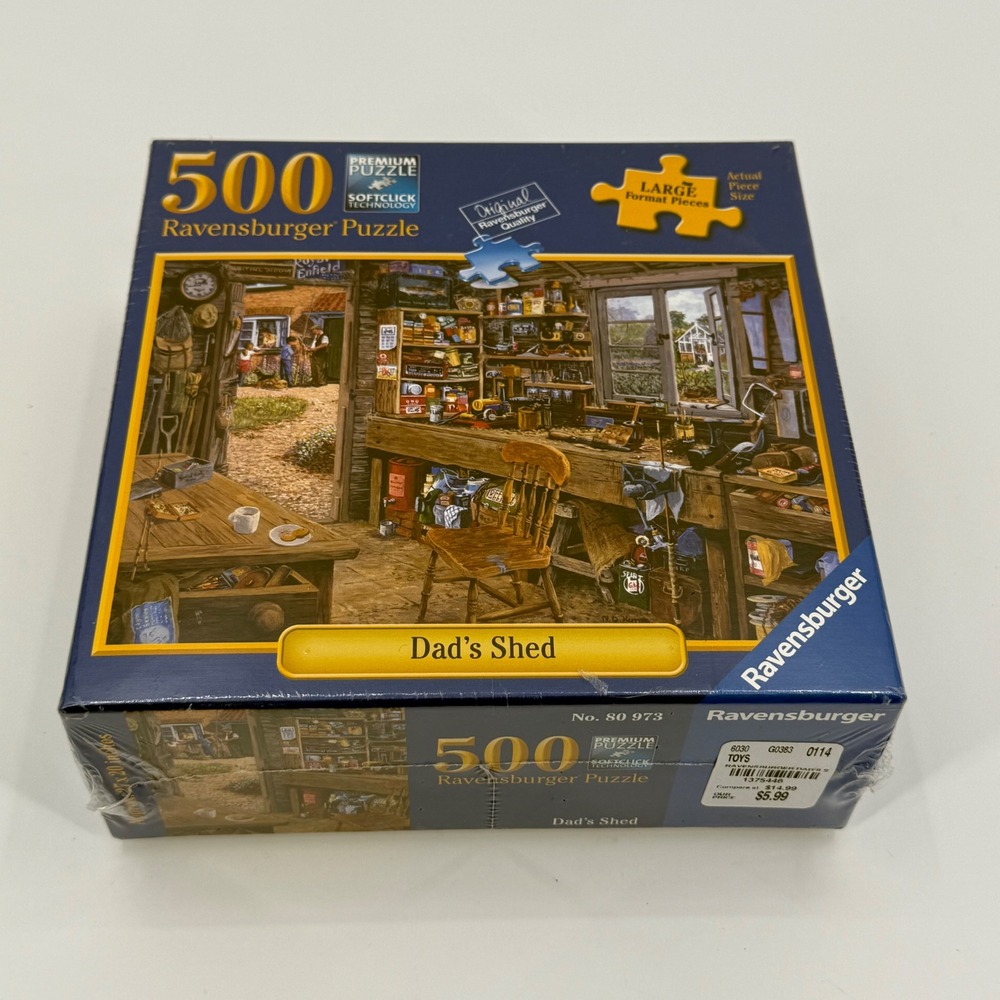 Ravensburger Jigsaw Puzzle 500 Piece Dads Shed Large 27"x20" New Sealed